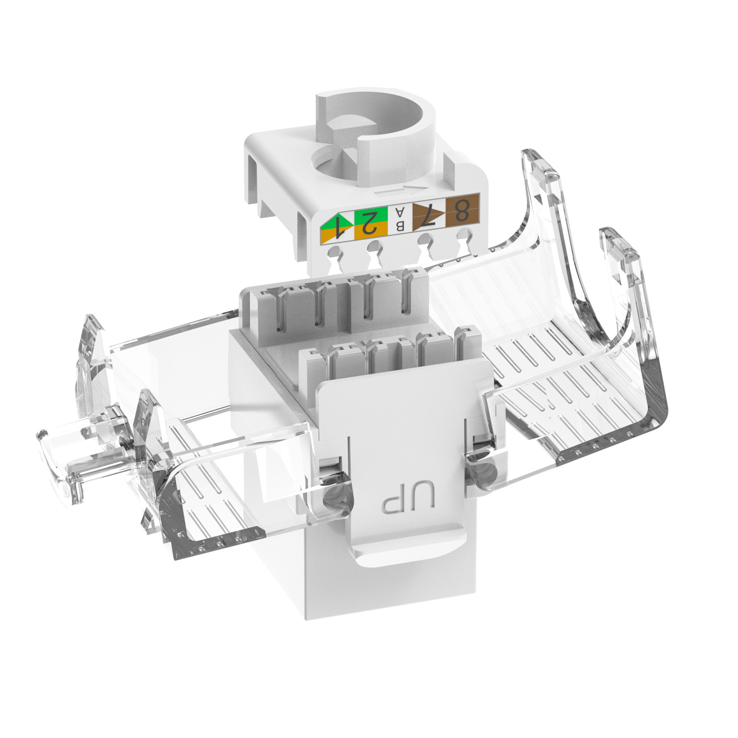 180-degree mini Toolless keystone jack