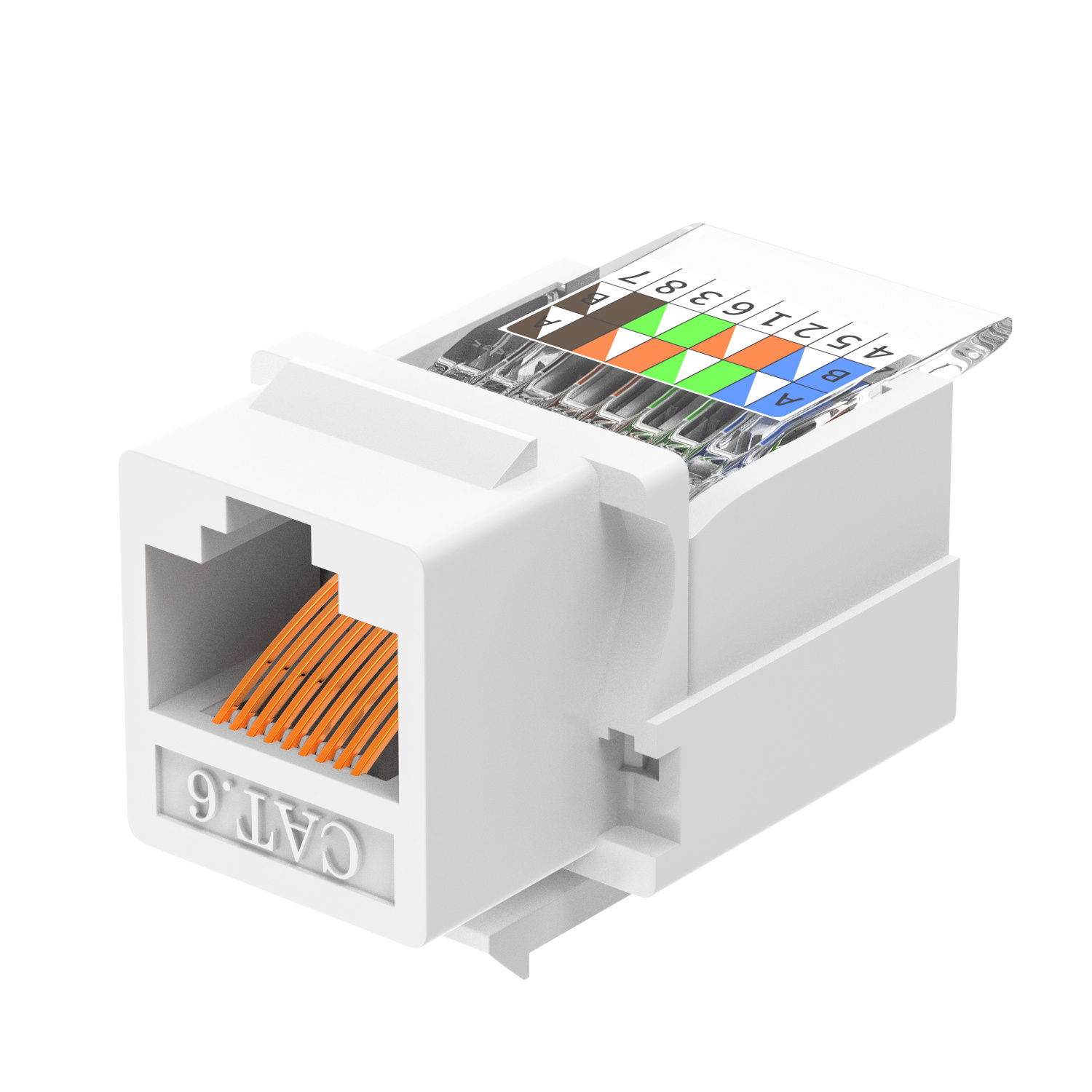 Conector Keystone UTP de 90 grados sin herramientas