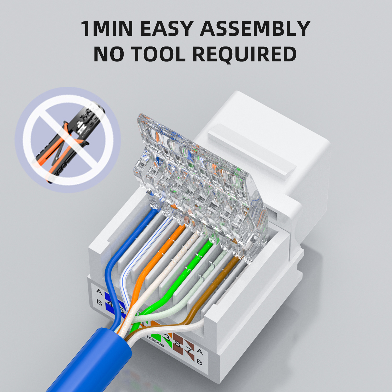 UTP keystone jack 90 degree Toolless UTP keystone jack 90 degree Toolless