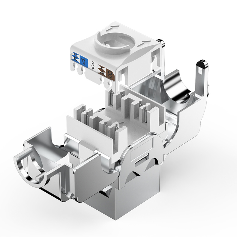 180-degree  FTP toolless keystone jack 180 degree