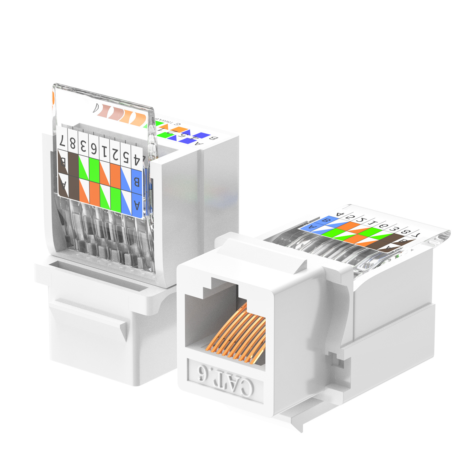 Conector Keystone UTP de 90 grados sin herramientas