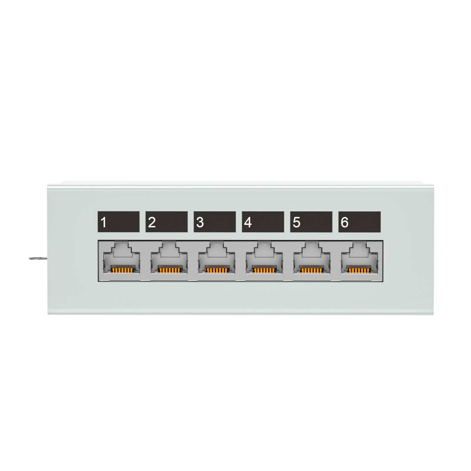 90° 6-Port Shielded Wall-Mounted Patch Panel (Without Ears) 90° 6-Port Shielded Wall-Mounted Patch Panel (Without Ears)