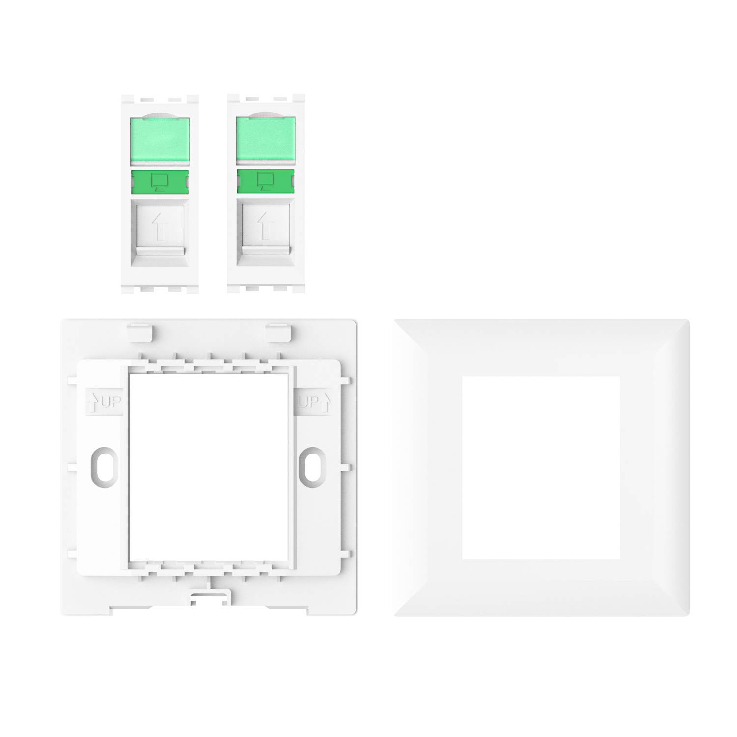 86 Type Front-removable Single Port Faceplate, Flat 86 Type Front-removable Single Port Faceplate, Flat