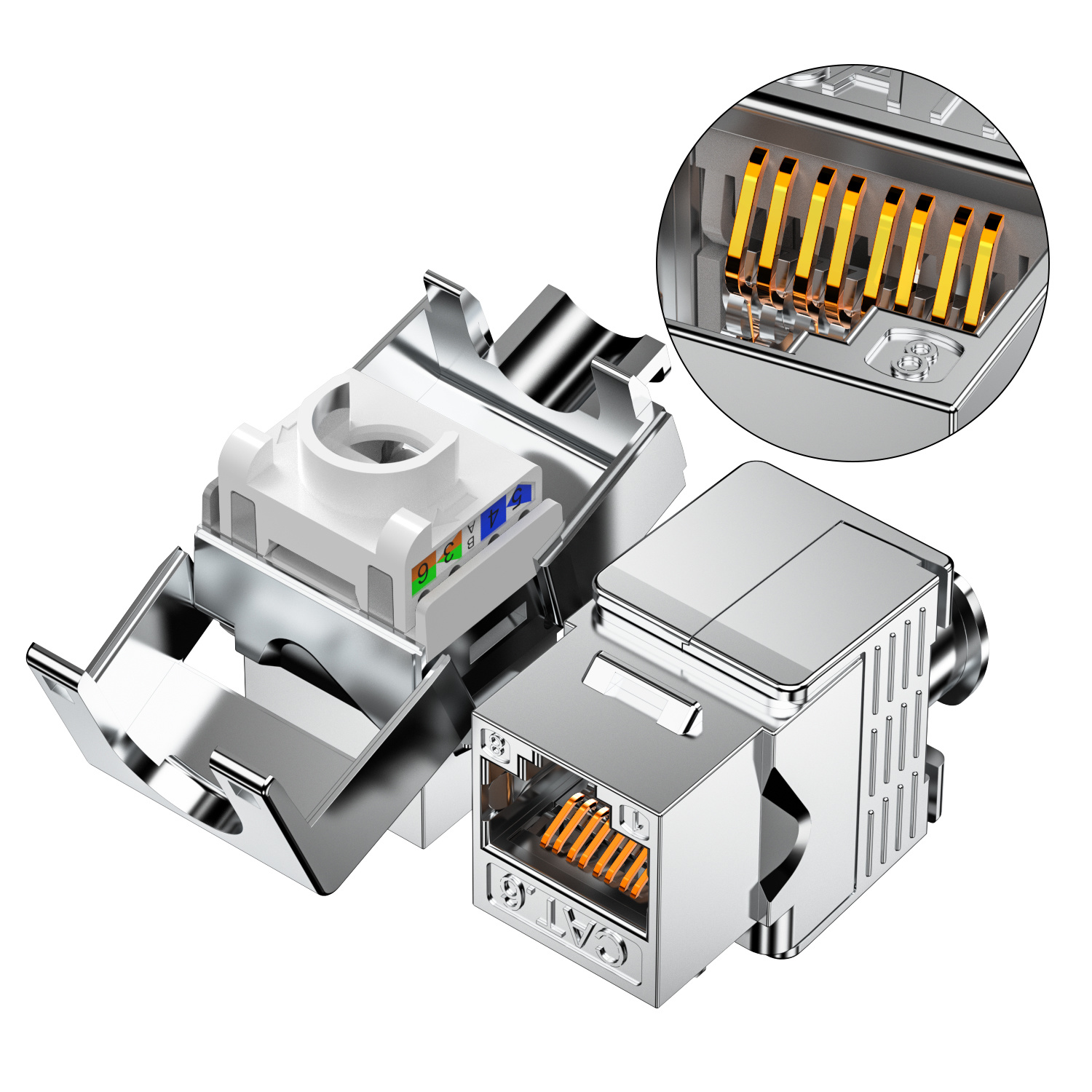 180-degree Shielded Toolless Mini keystone jack 180-degree Shielded Toolless Mini keystone jack