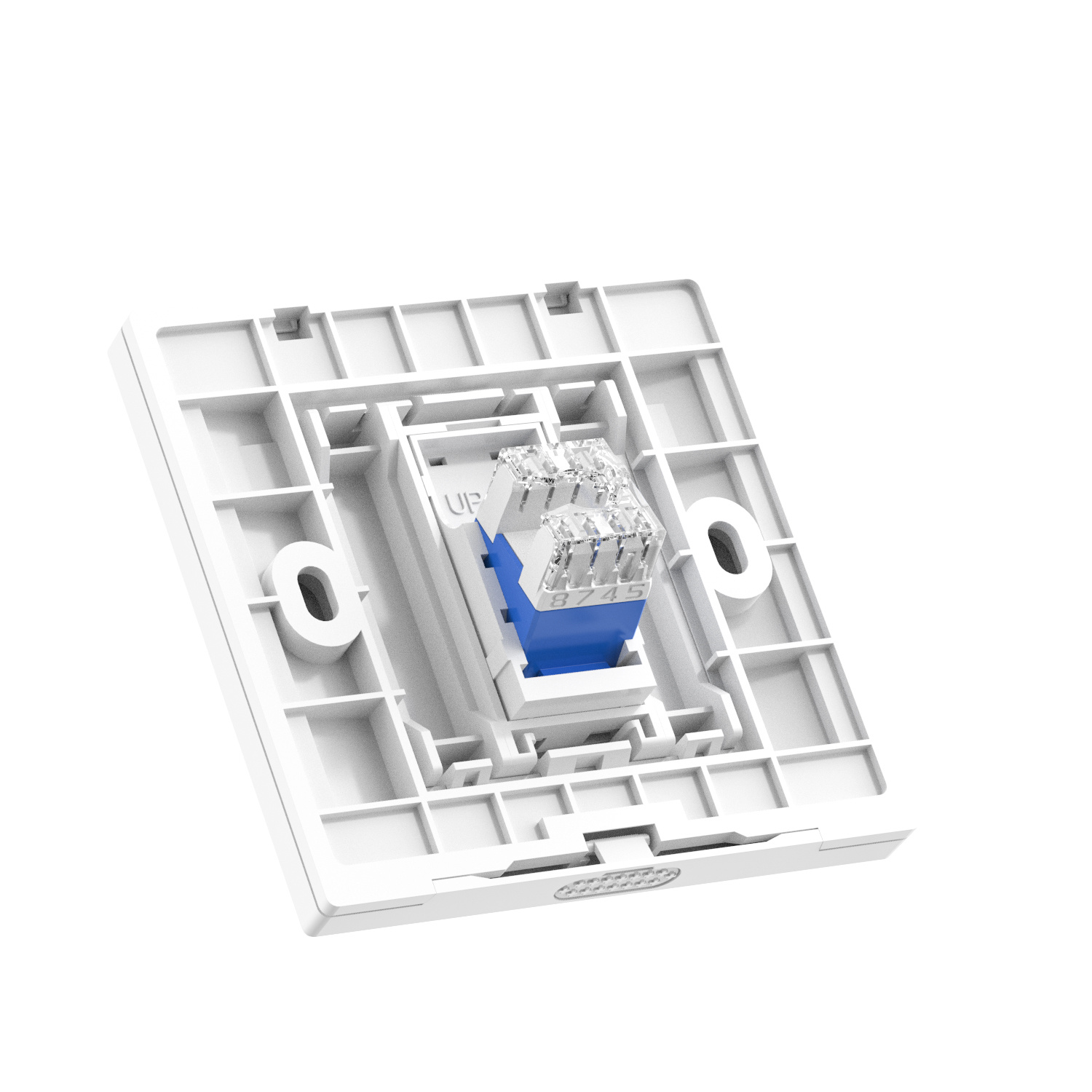 86 Type Front-removable Single Port Faceplate, Angled