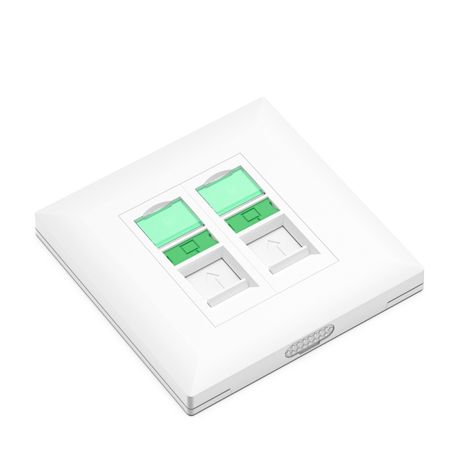 86 Type Front-removable Single Port Faceplate, Flat 86 Type Front-removable Single Port Faceplate, Flat
