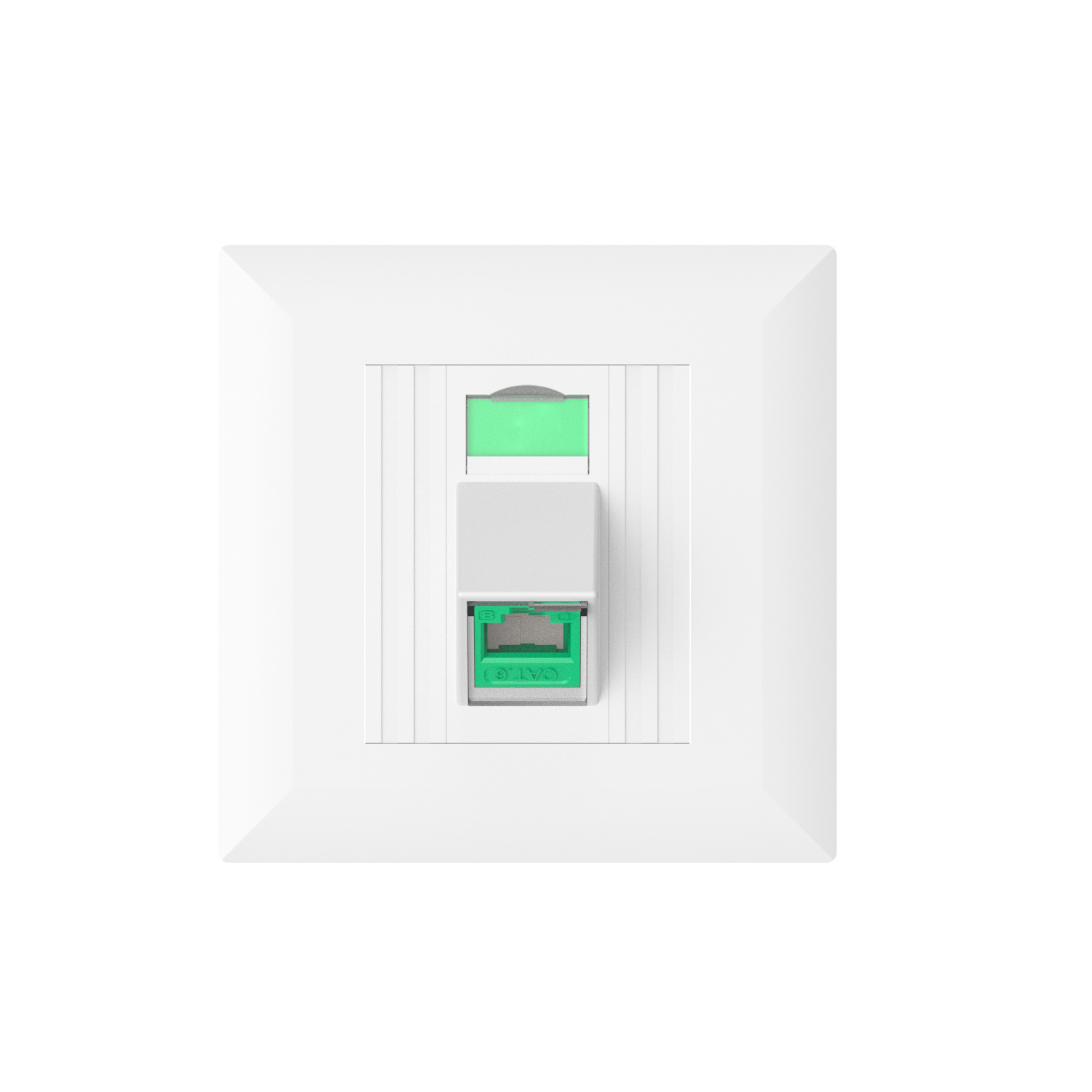 86 Type Front-removable Single Port Faceplate, Angled