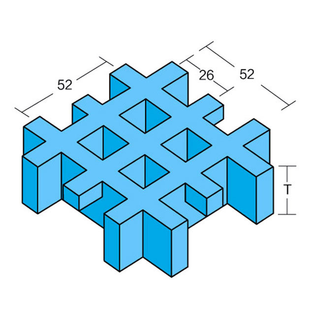 26×26/52×52Cross groove micropore