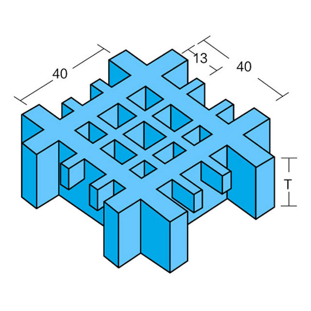 13×13/40×40Well shaped groove micropores