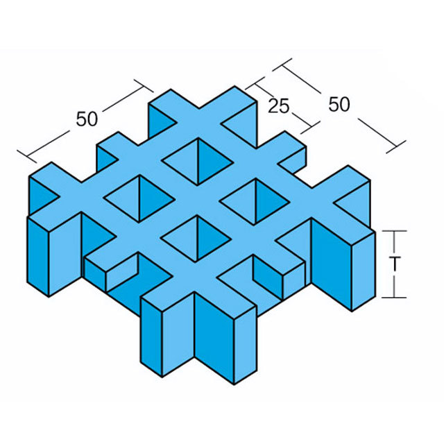 25×25/50×50Cross groove micropore