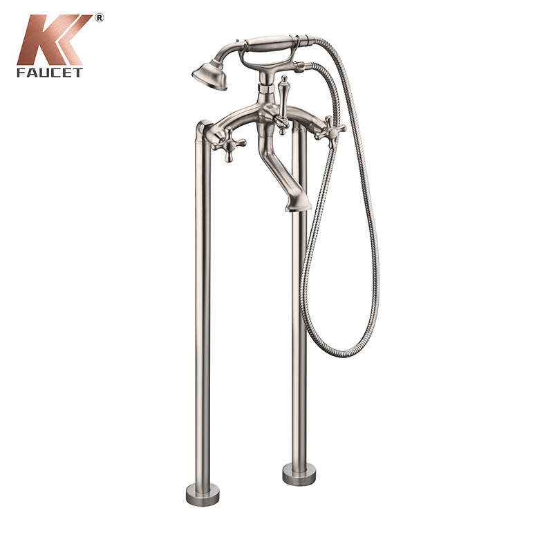 Traditional Floor Standing Tub Faucet With Brass Hand Shower BT080