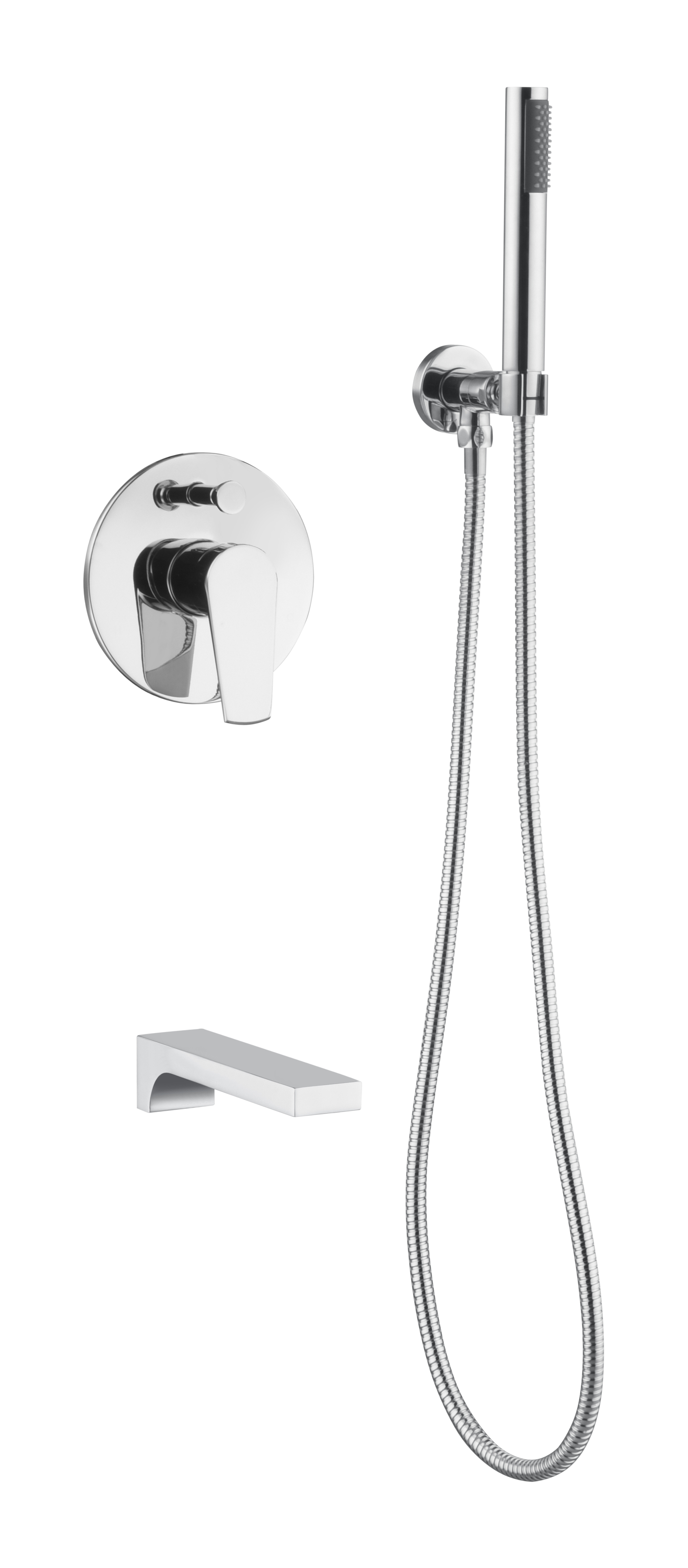 Wall-mounted Handheld Shower Head Set with Tub Spout JX337