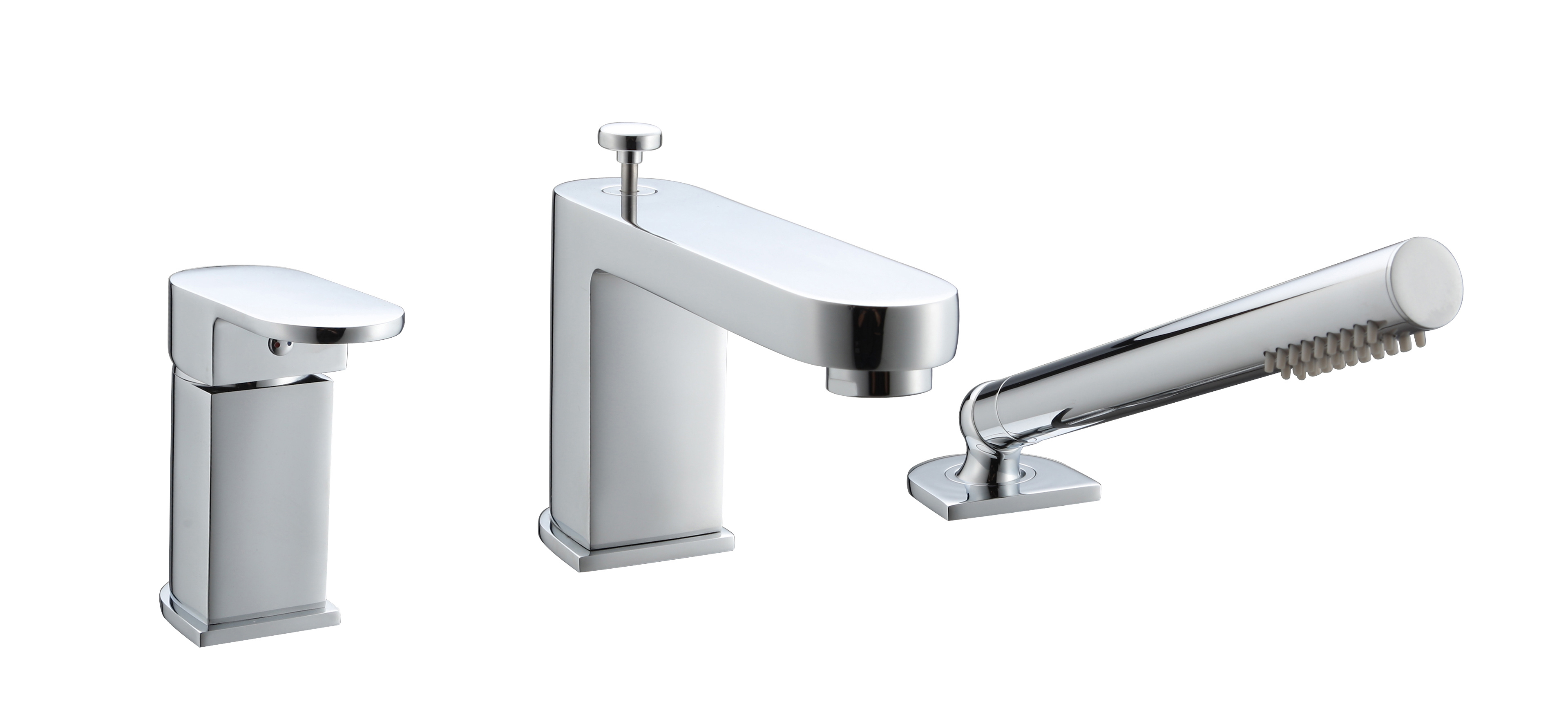 3PCS tub faucet with hand held shower BT059