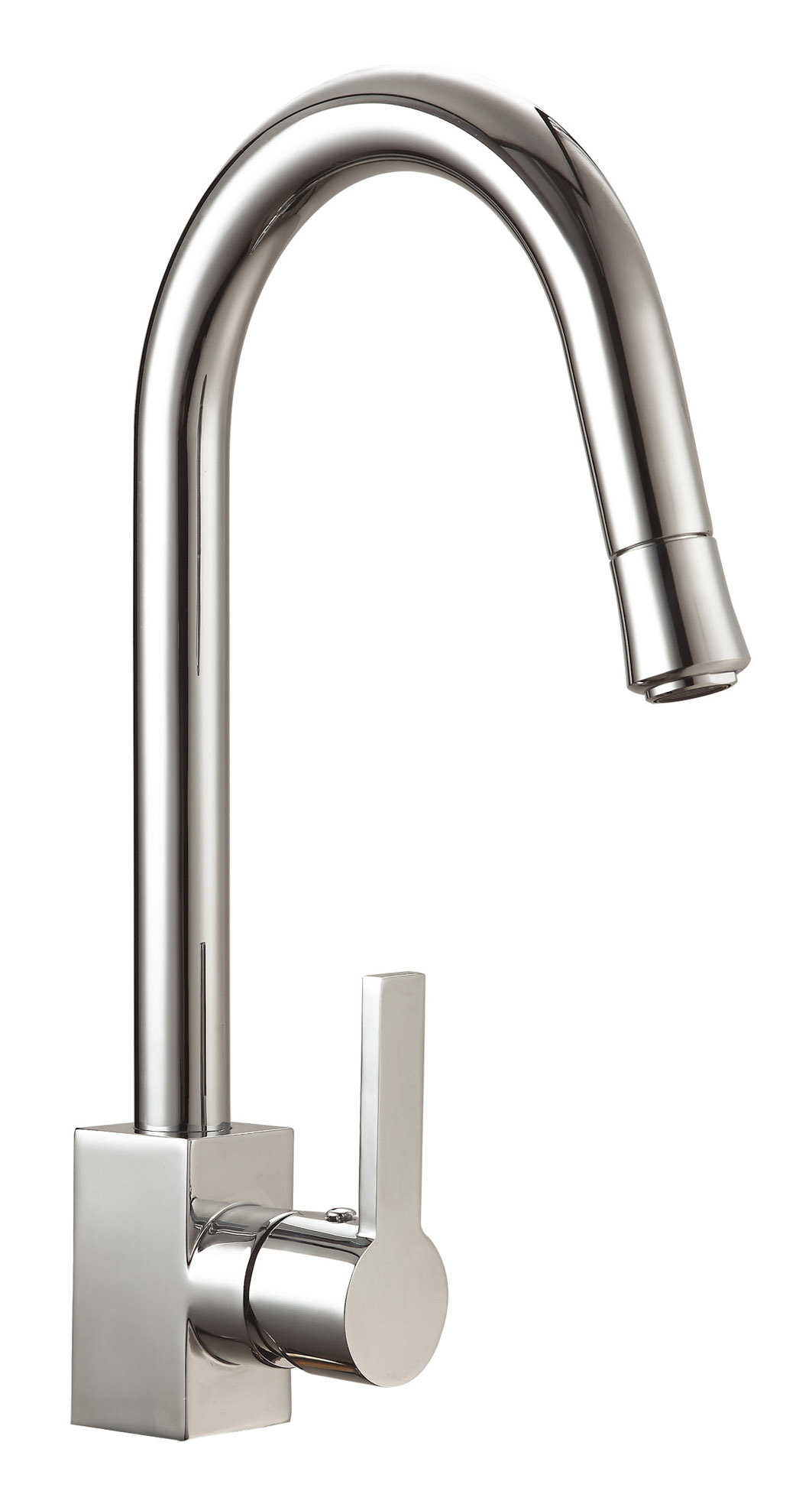 Solid Brass Single Handle Pull-Down  Kitchen Faucet With Brass Sprayer 	  ST036