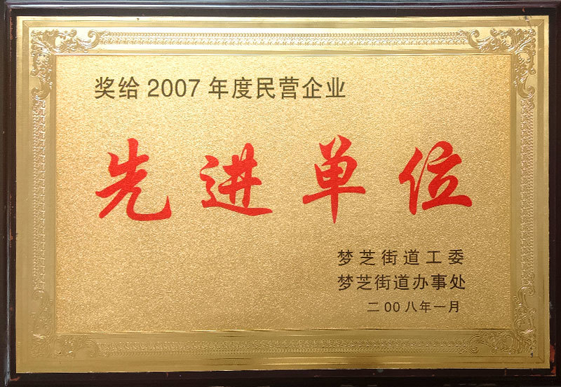 2007年度先进单位 2007年度先进单位