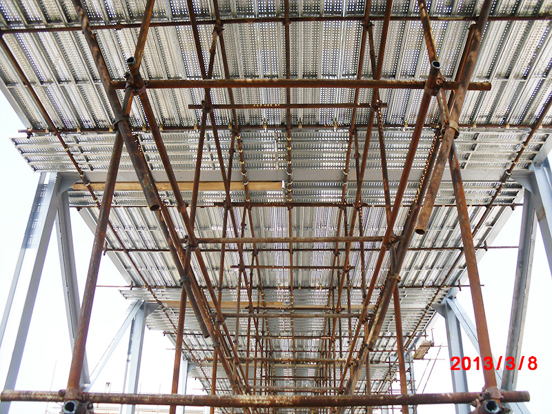 Construction site of steel springboard for Sinochem Third Construction