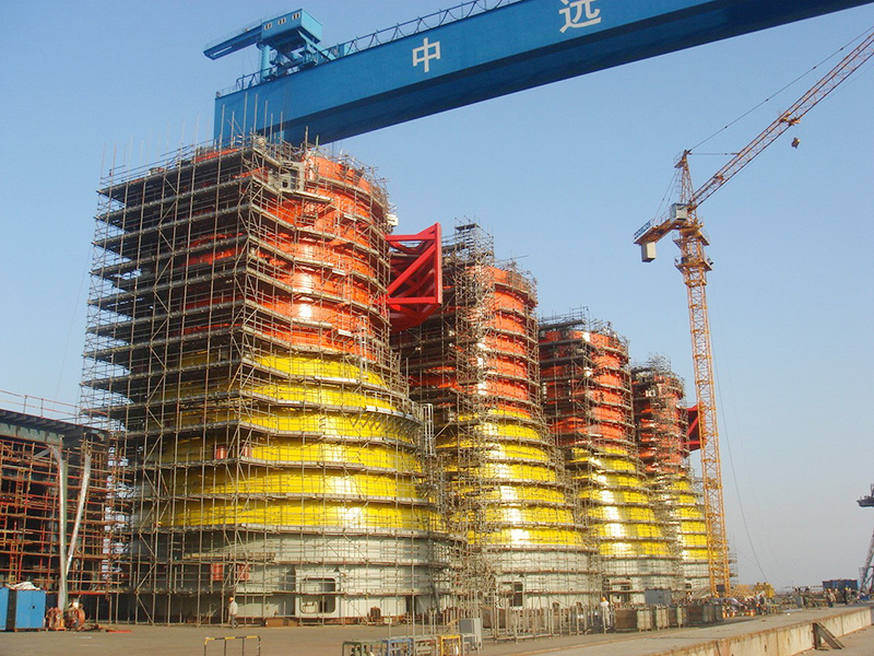 On site use of steel springboard on drilling platform of COSCO Group