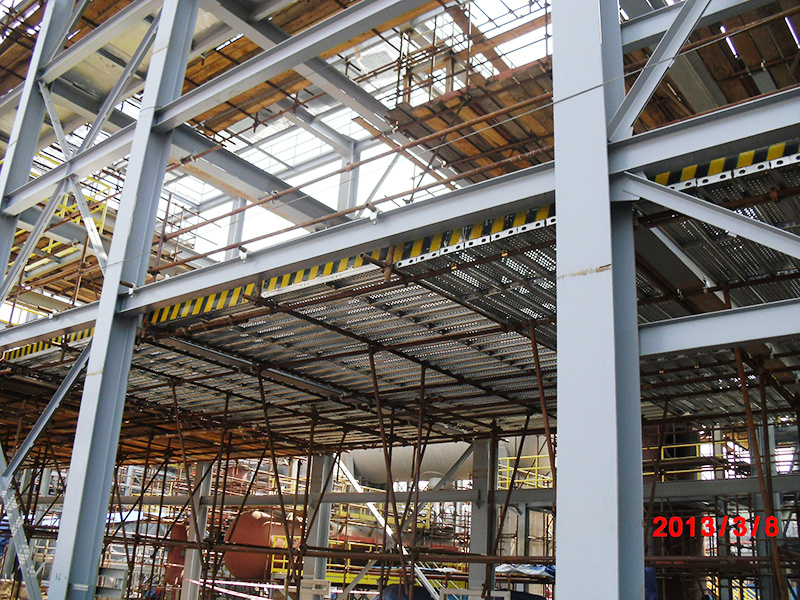 Sichuan German funded enterprise steel springboard construction site