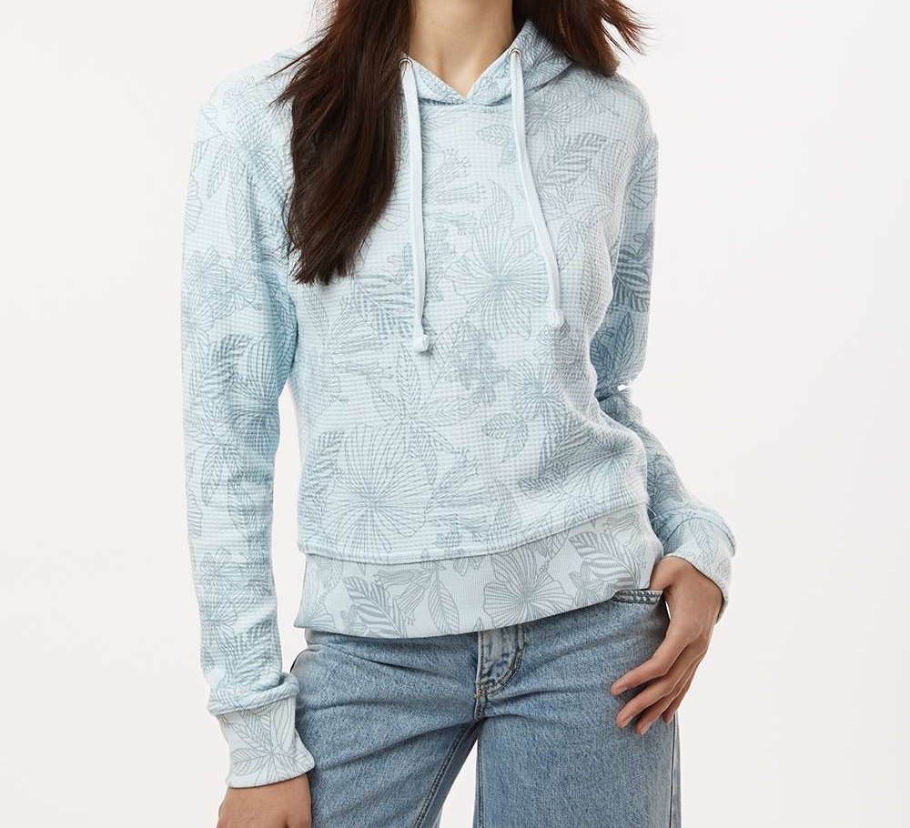 Women's Floral Print Hooded Sweatshirt for