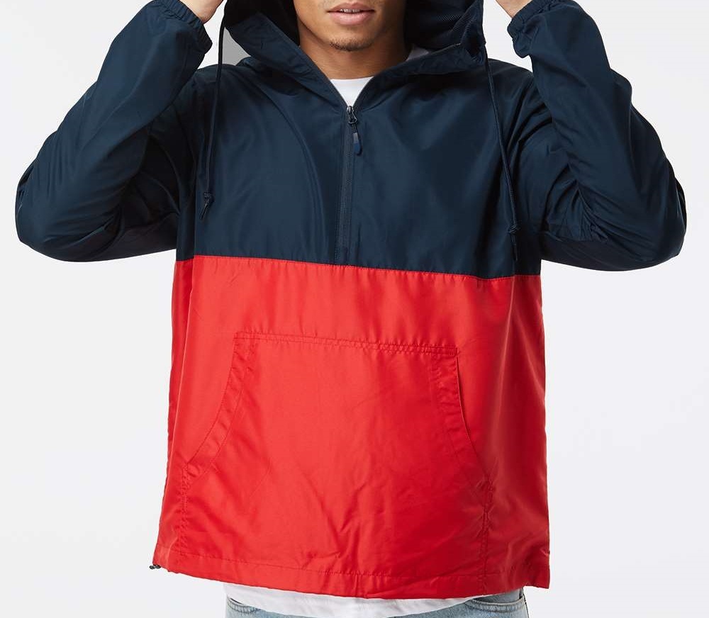 Lightweight Quarter-Zip Windbreaker Pullover Jacket