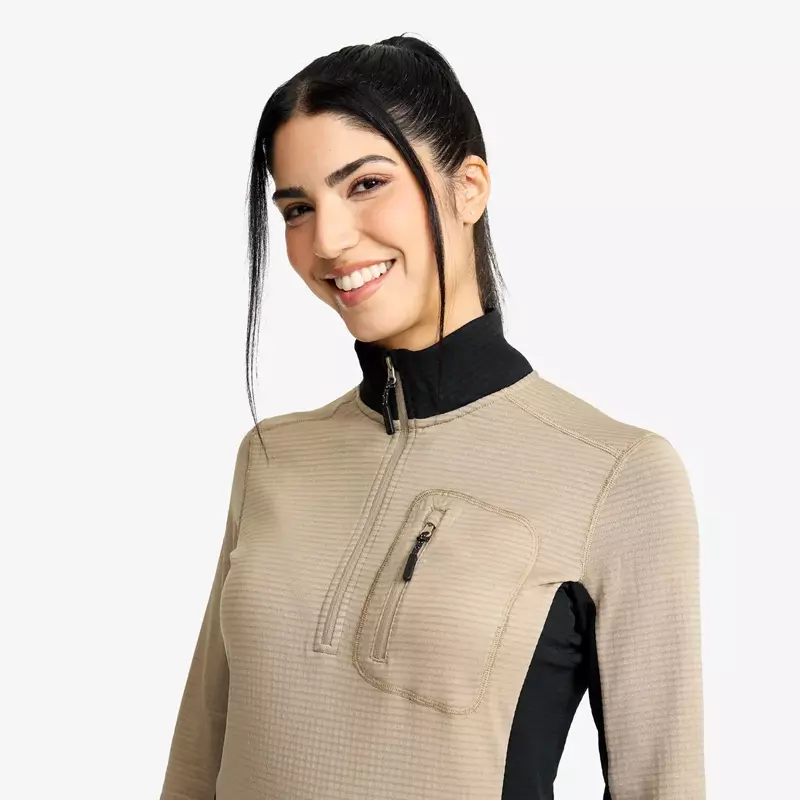 Waffle Half-zip Fleece Women