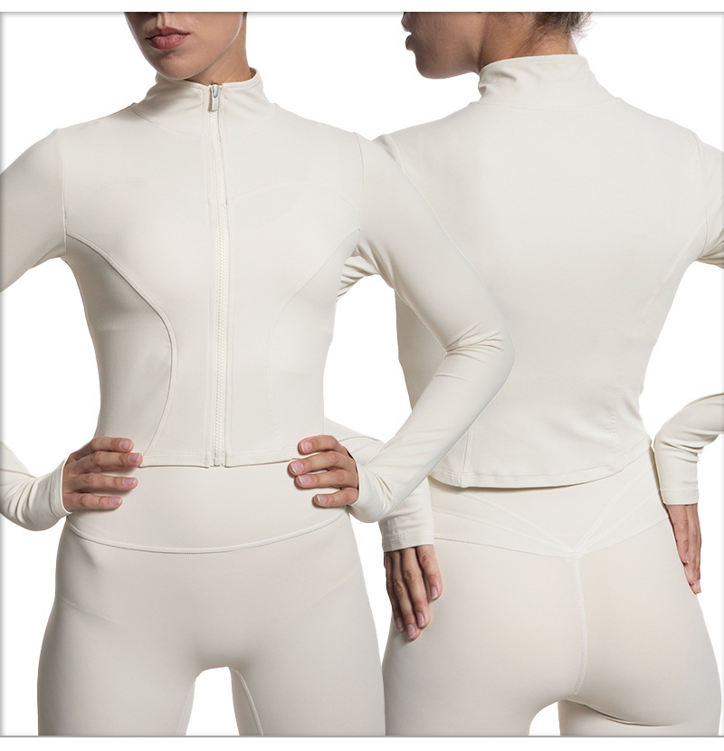 New Product Training Sports Long-sleeved Tops Stand-up Collar Gymwear Zipper Yoga Suit