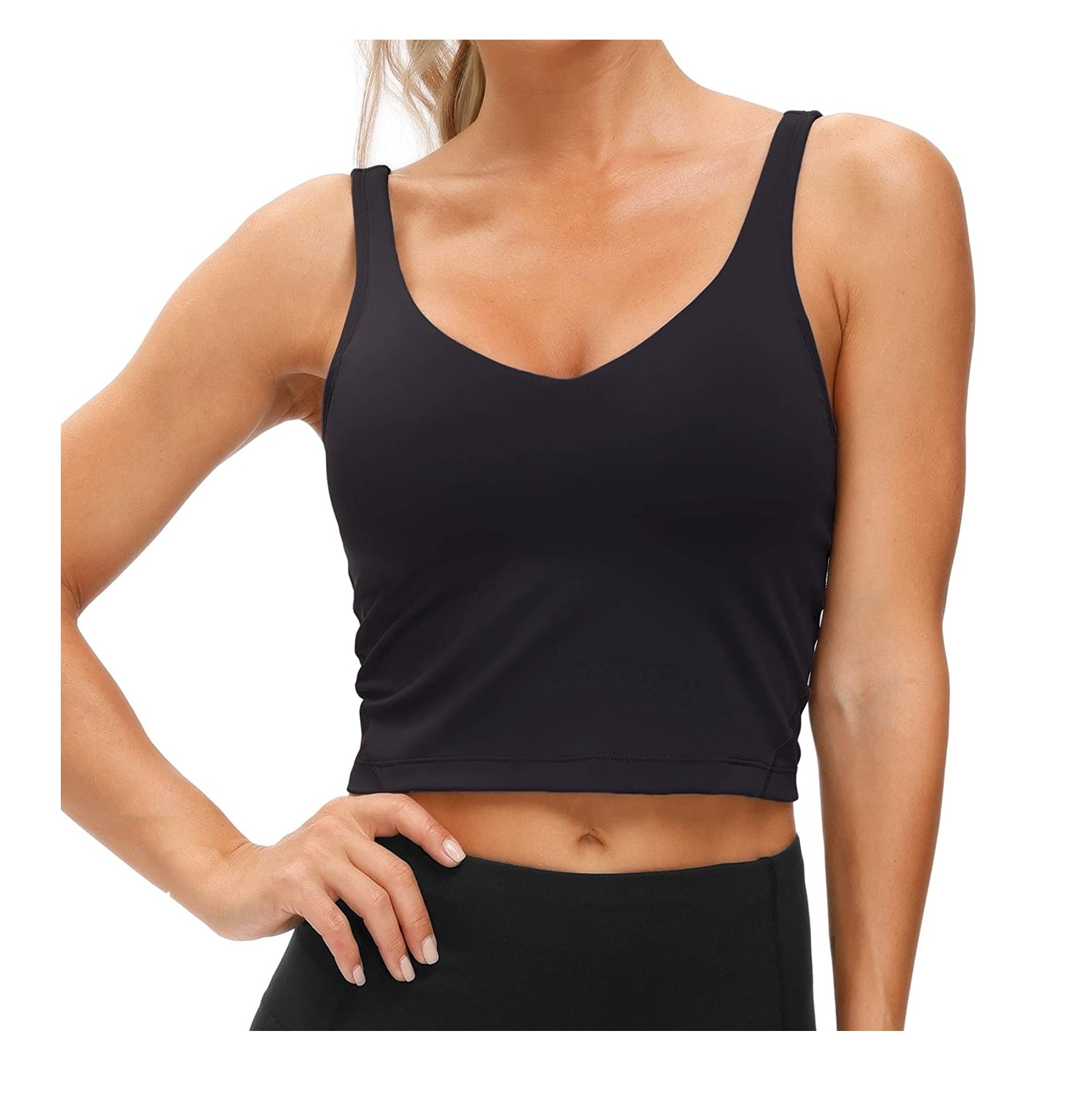 FREE SAMPLE Women Sports Bra Wire Free Padded Medium Support Yoga Suit Bras Gym Running Workout Tank Tops