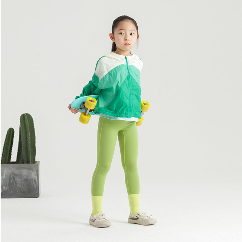 Customize Custom logo Baby Girls Active Wear Youth Leggings Girl Clothes 6-12 Years Kids