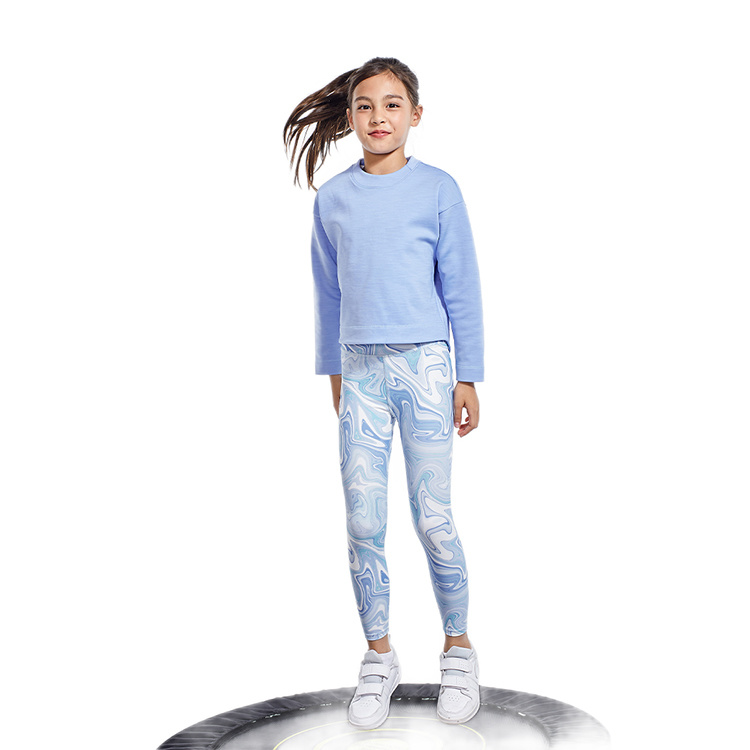 Custom Printed Children Clothing High Quality Athletic Fitness Yoga Kids Leggings for Girls