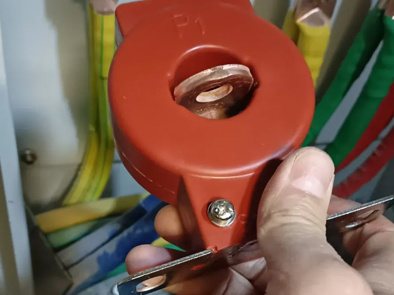 A current transformer consists of a closed iron core and winding