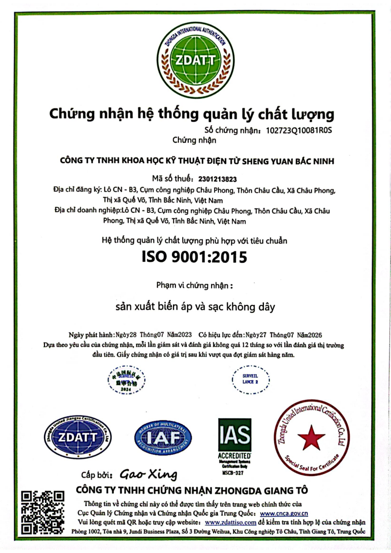 Quality Management System Certification