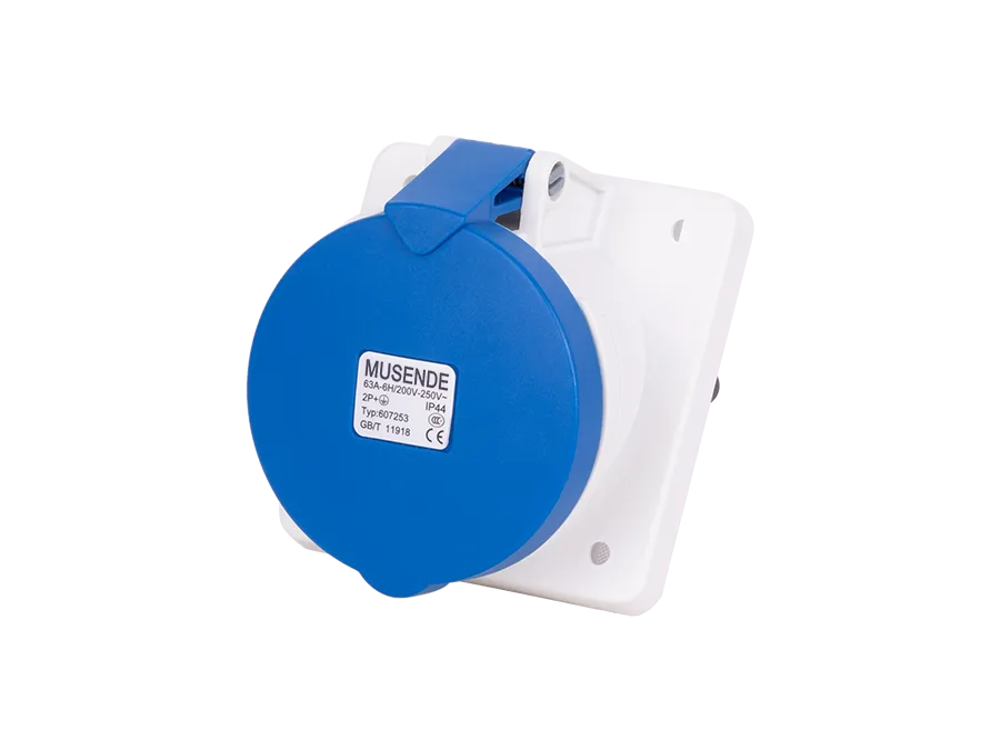 Concealed inclined socket 63A 3 pole IP44