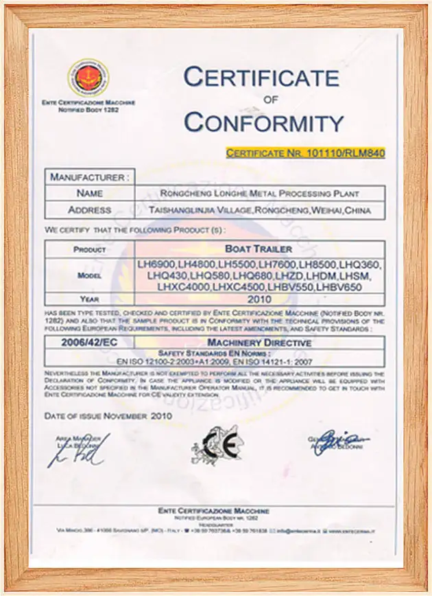 Certificates