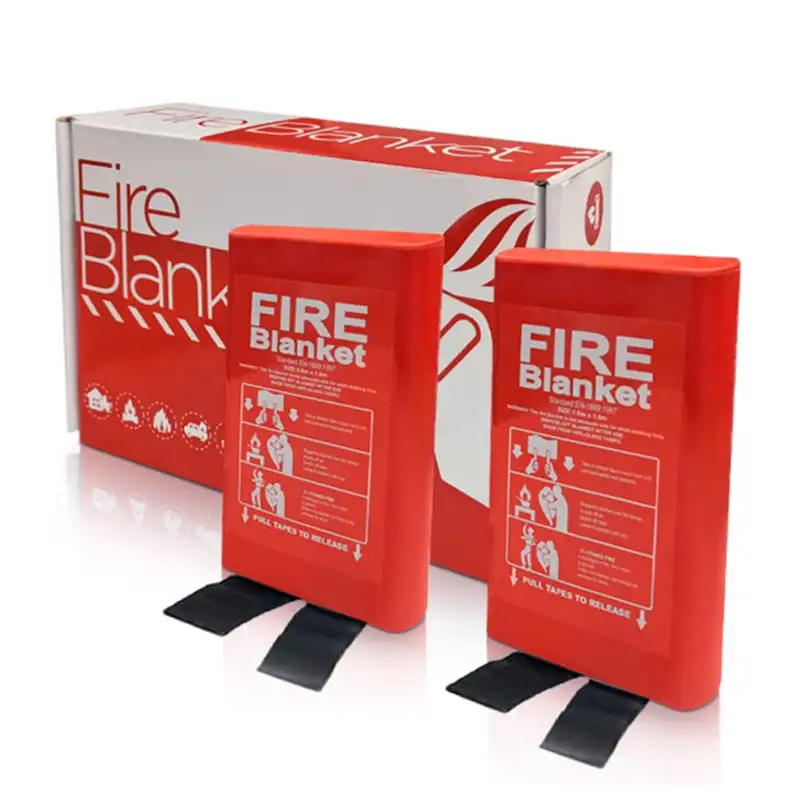 Custom wholesale boxed 100% fiberglass home fire blanket