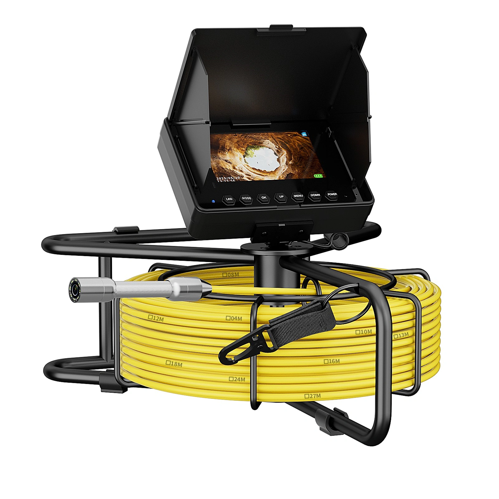 4.3-Inch HD Sewer Pipeline Inspection Camera, 10M Cable with Meter Markings