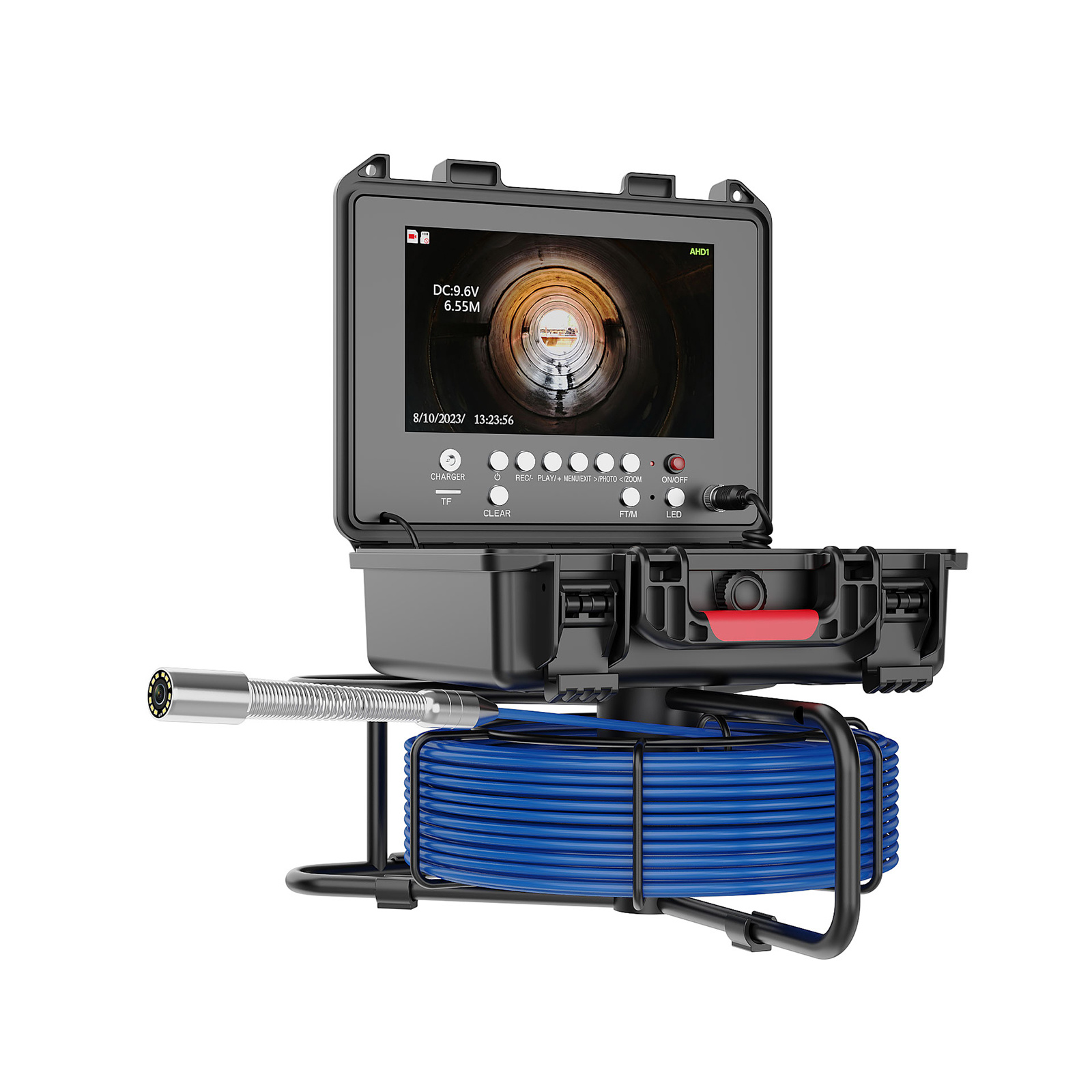 Sewer Pipe Inspection Camera 9" IPS 1080P Screen