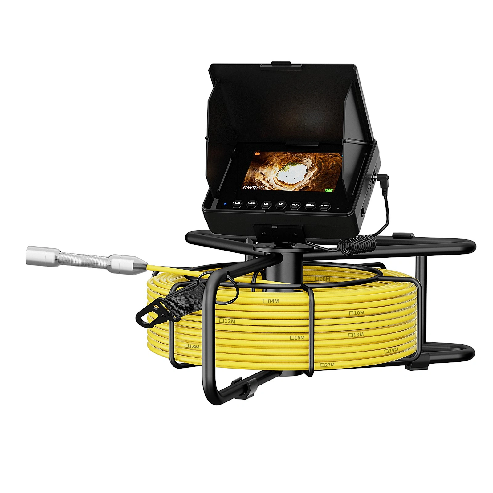 4.3-Inch HD Sewer Pipeline Inspection Camera, 10M Cable with Meter Markings