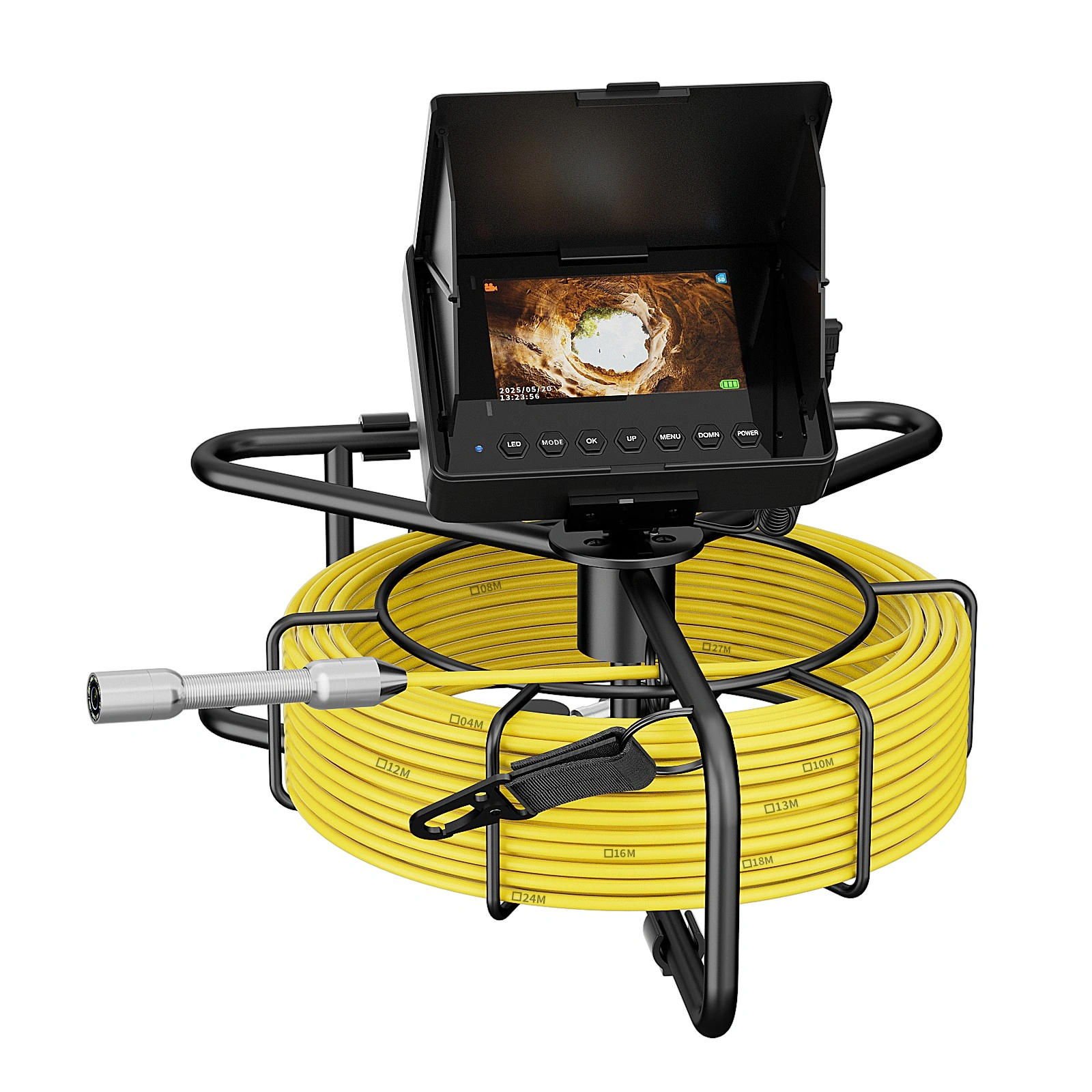 4.3-Inch HD Sewer Pipeline Inspection Camera, 10M Cable with Meter Markings