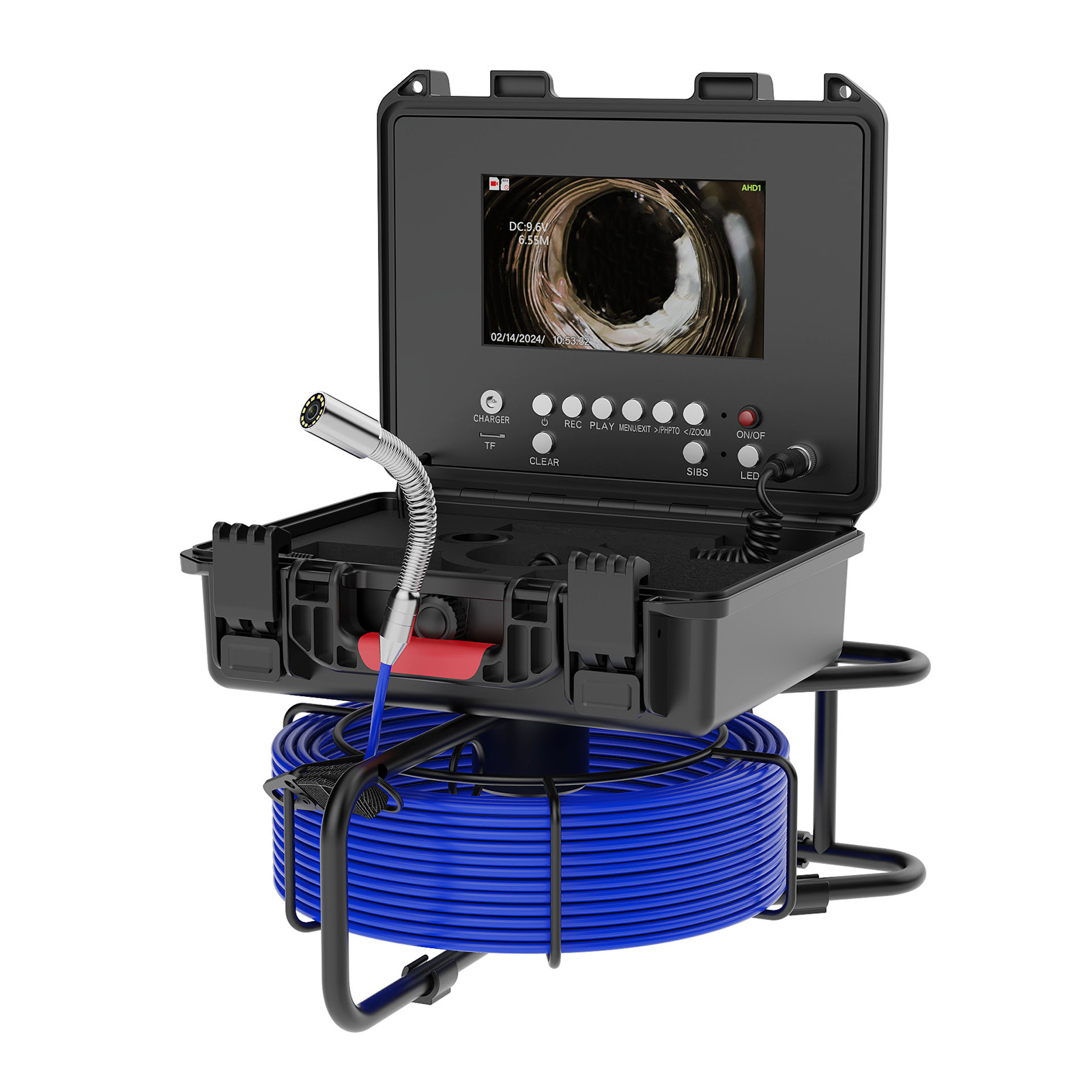 Sewer Pipe Inspection Camera 7" IPS Self-Leveling 512HZ Locator
