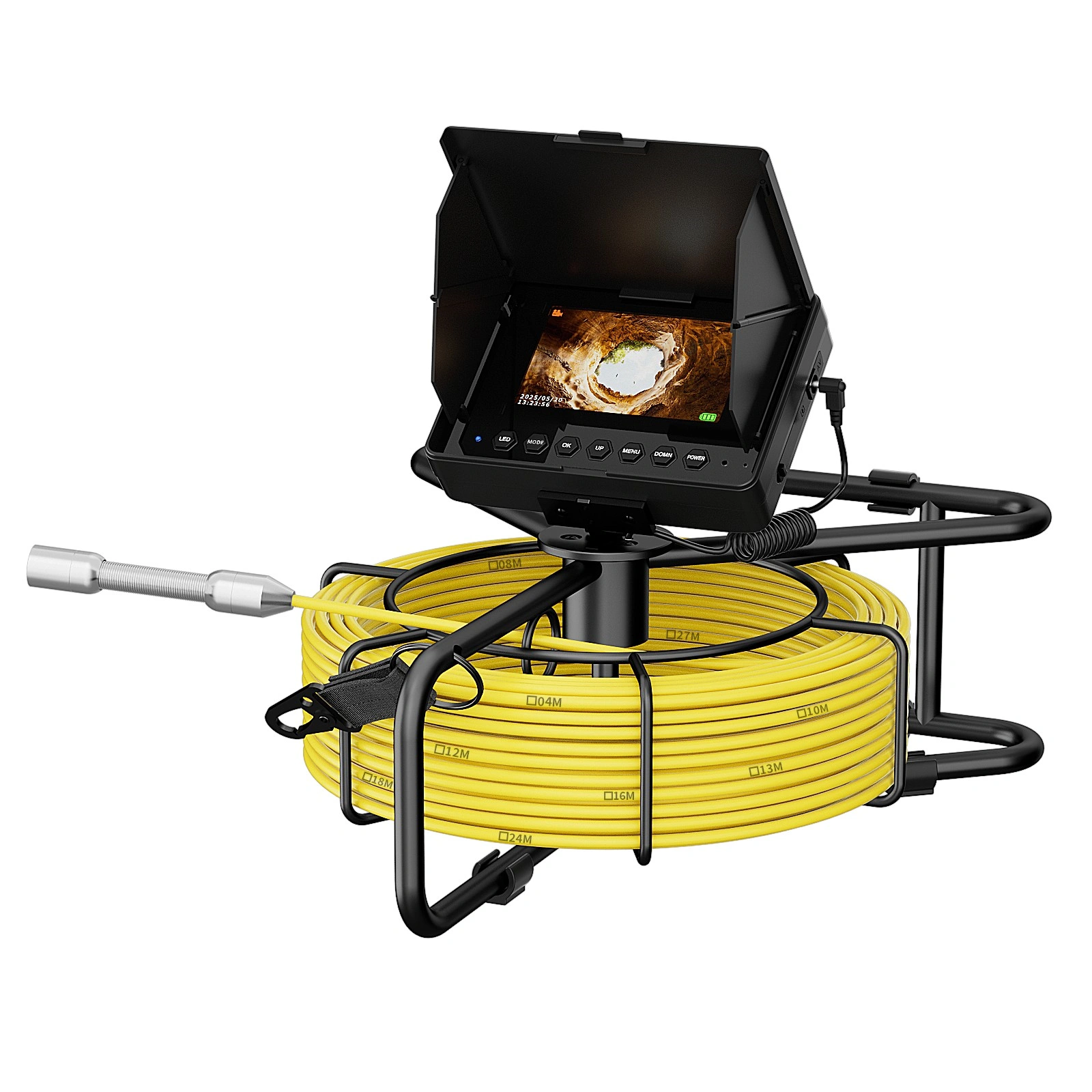 4.3-Inch HD Sewer Pipeline Inspection Camera, 10M Cable with Meter Markings