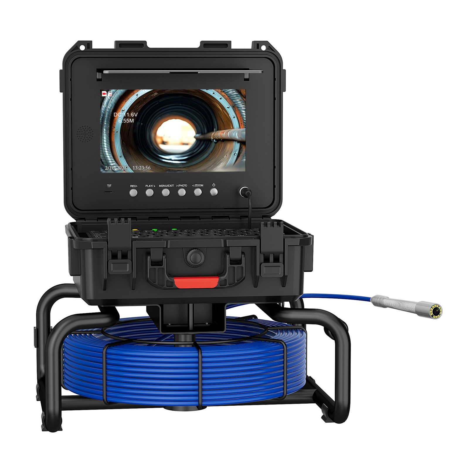 10inch IPS Sewer Pipe Inspection Camera With Keyboard Meter Counter