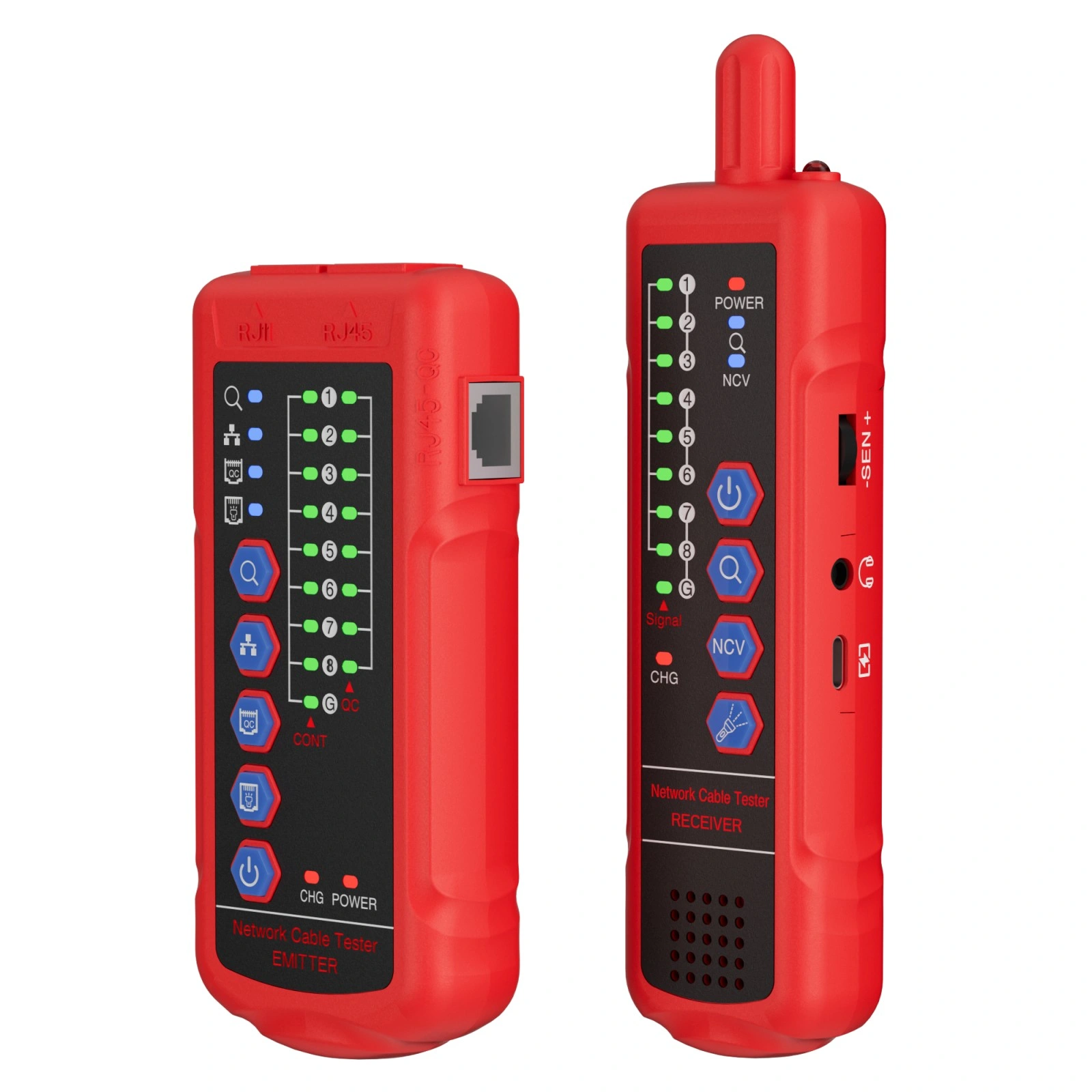 High-Quality Digital Network Cable Tester for RJ11/RJ45, Cat5/Cat6, Telephone Wire Tracking & LAN Network Cable Testing: Accurate Line Finder