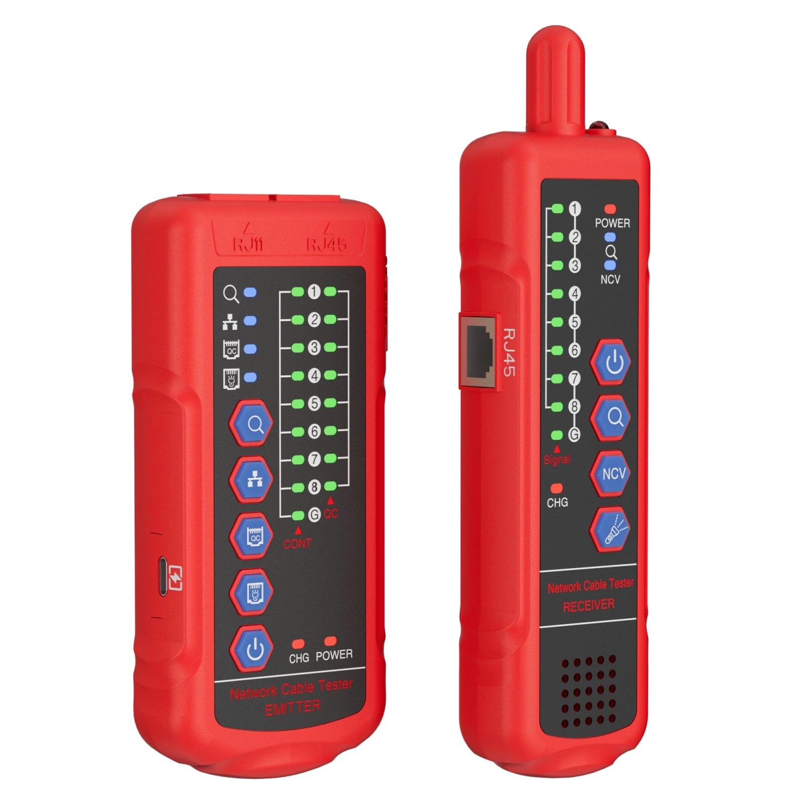 High-Quality Digital Network Cable Tester for RJ11/RJ45, Cat5/Cat6, Telephone Wire Tracking & LAN Network Cable Testing: Accurate Line Finder