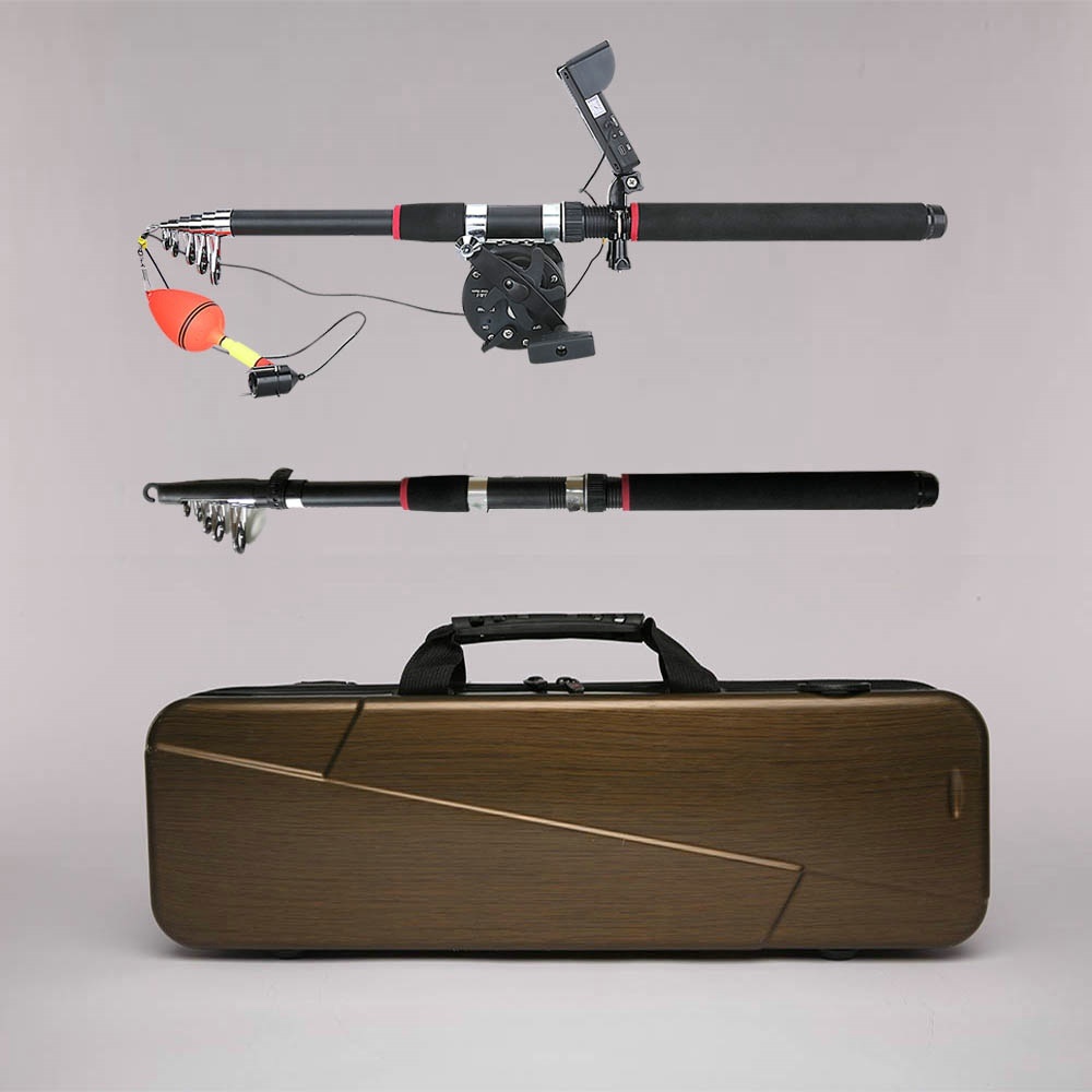 4.3inch Visual Fish Finder, equipped with a metal sea wheel and a 3.6m fishing rod