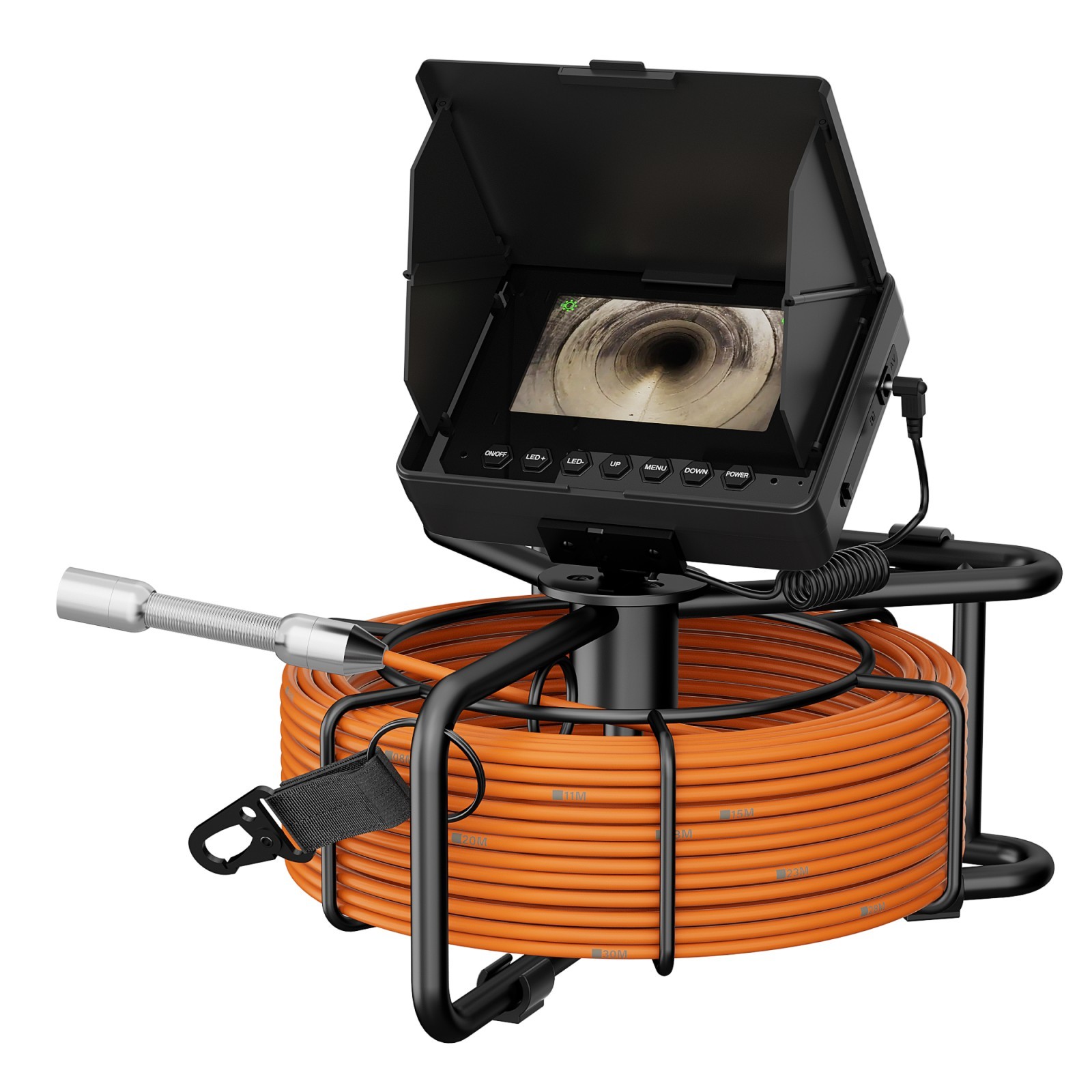 Sewer Pipe Inspection Video Camera, rain Sewer Pipeline Industrial Endoscope 4.3" Monitor