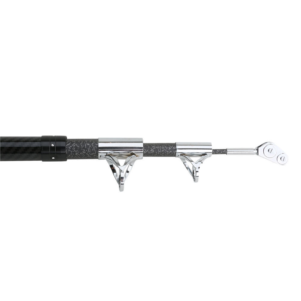 Carbon aluminum alloy fishing rod with line guide rings, professional visual anchor rod