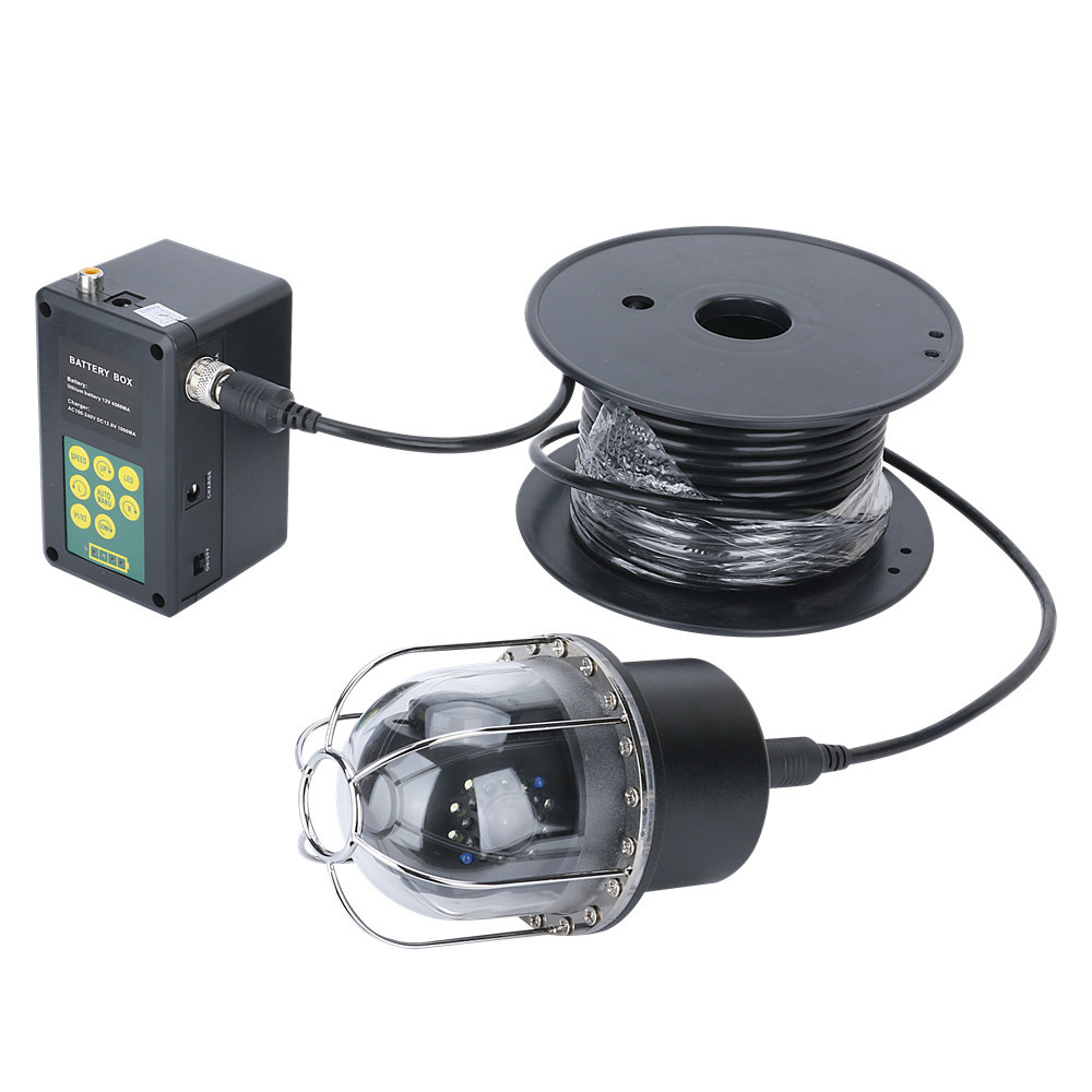 9inch screen Fish Finder, 20m/50m/100m cable, 360-degree rotating underwater hemisphere monitoring system.