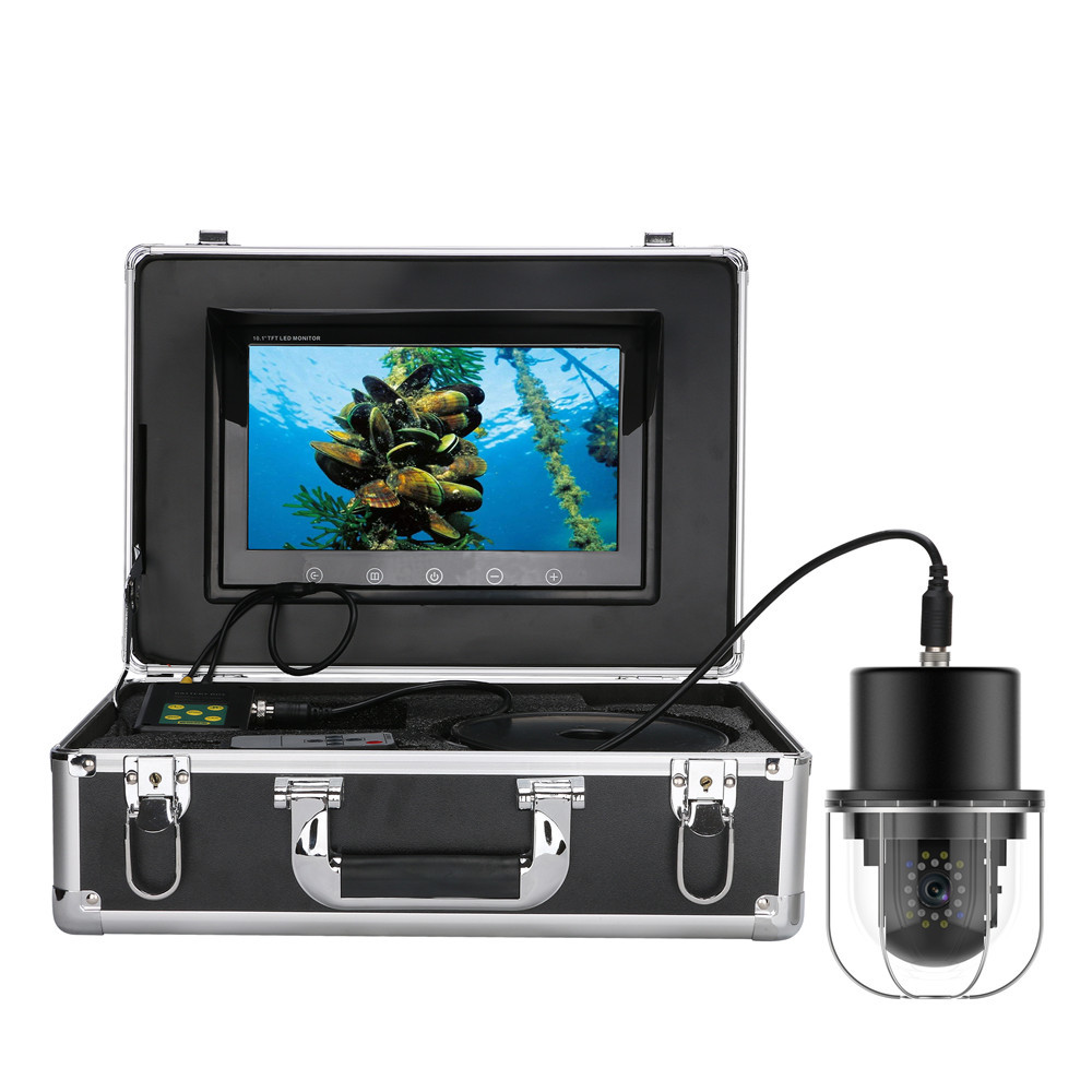 9inch screen Fish Finder, 20m/50m/100m cable, 360-degree rotating underwater hemisphere monitoring system.