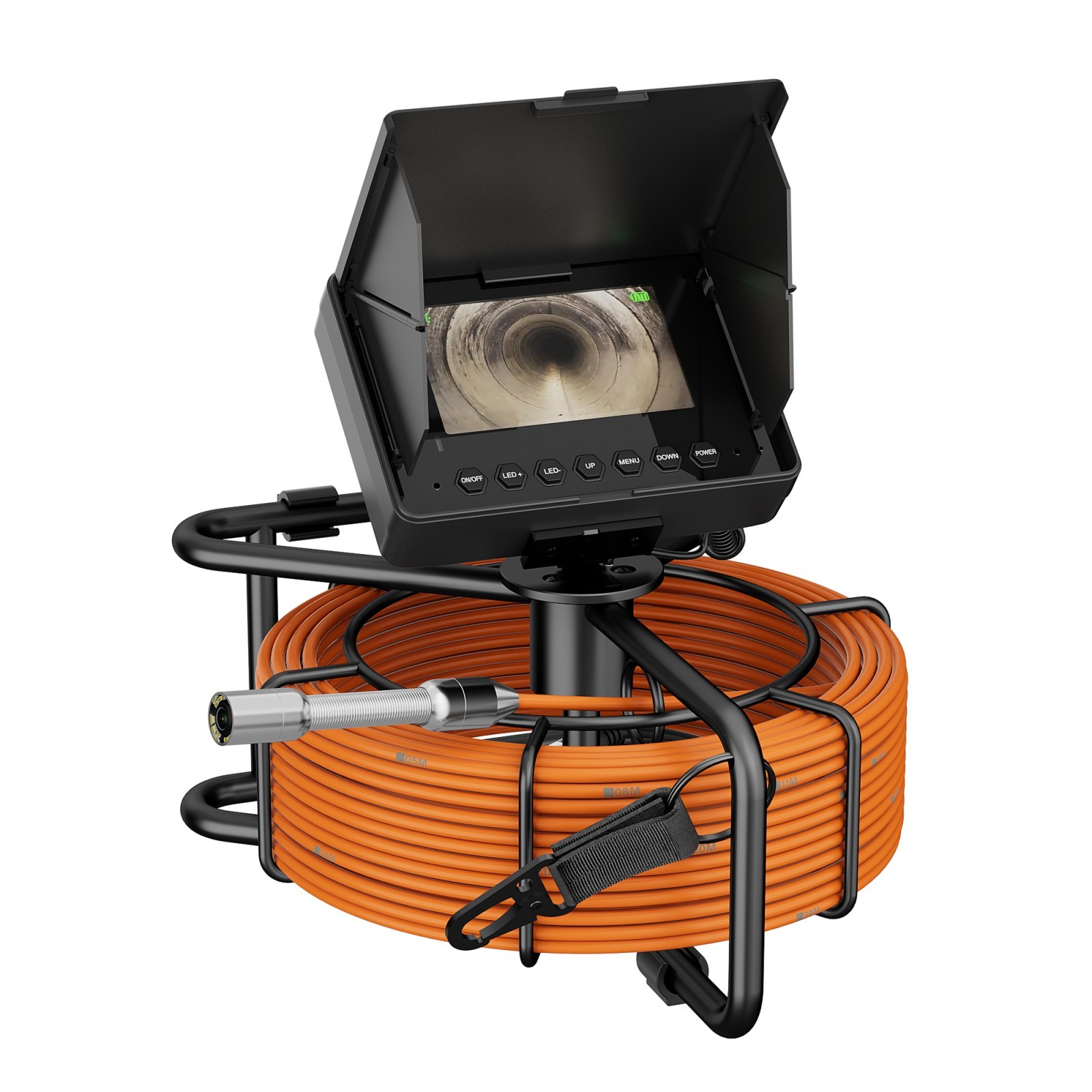 Sewer Pipe Inspection Video Camera, rain Sewer Pipeline Industrial Endoscope 4.3" Monitor