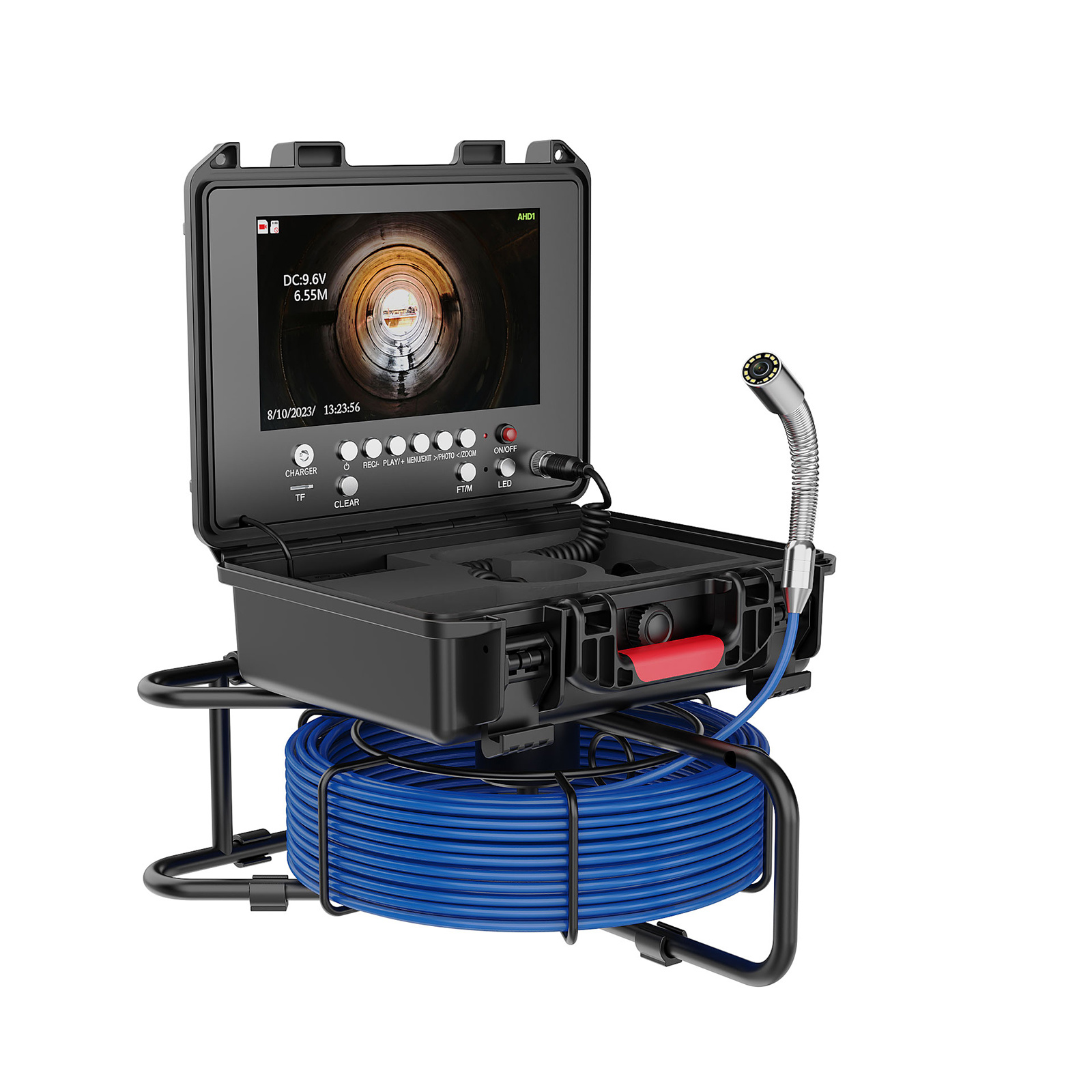 Sewer Pipe Inspection Camera 9" IPS 1080P Screen